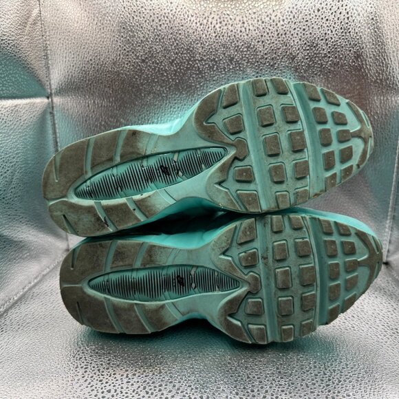 Size 8 Nike Air Max 95 Essential Teal Turquoise Womens Lace-Up Running Sneakers - Picture 11 of 11